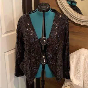 Torrid size 3 black sequin jacket